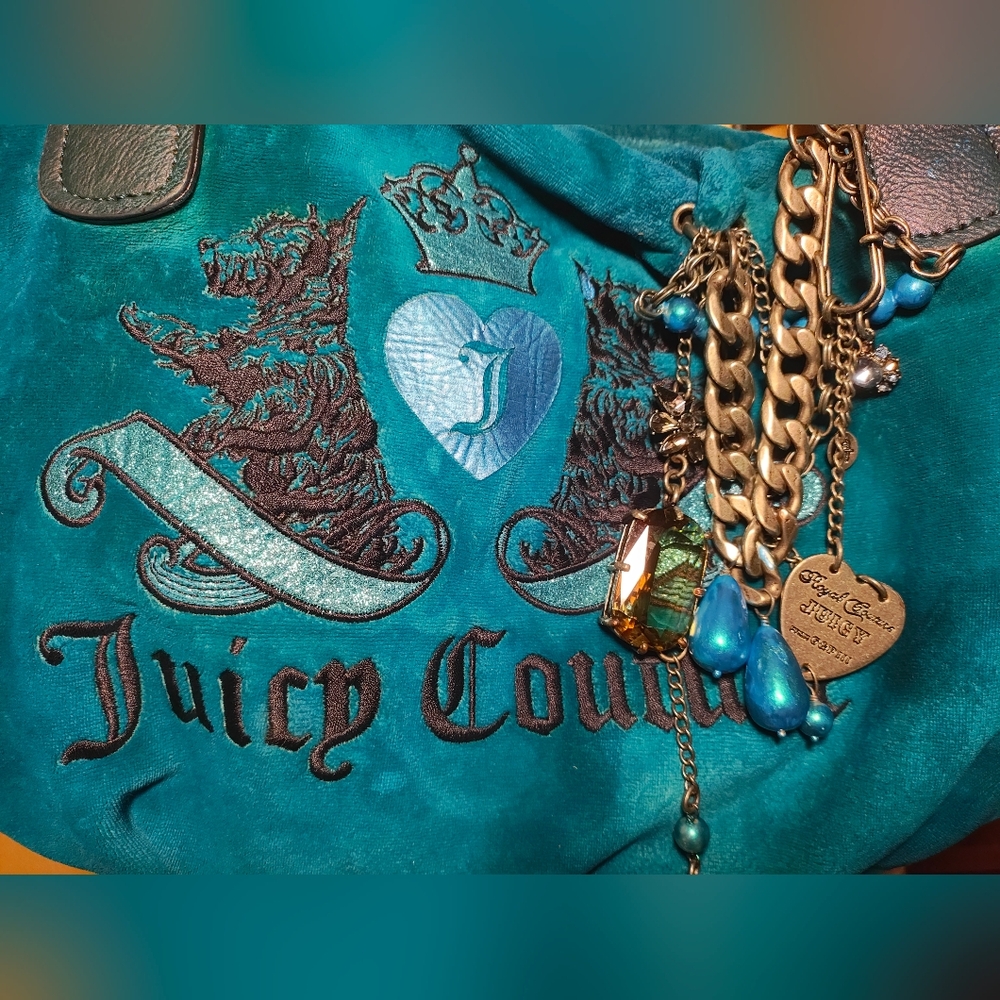 VTG Scottie Dog Velour Juicy Couture Tote - Picture 5 of 16